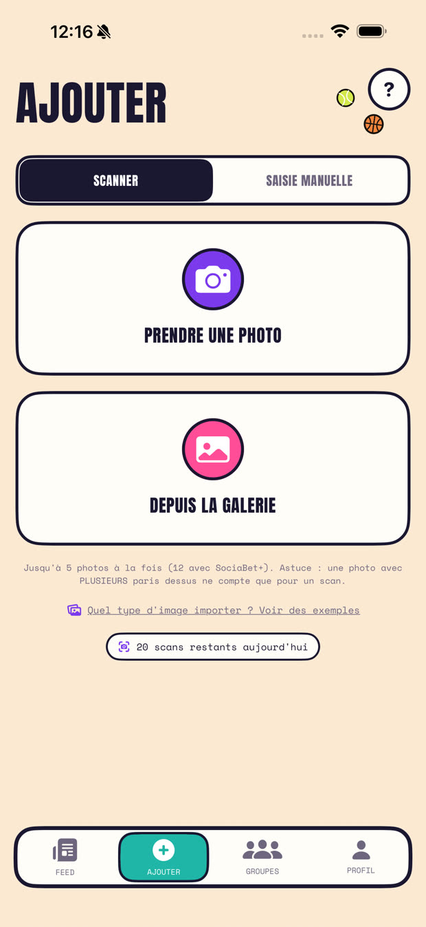 Le scanner de tickets SociaBet